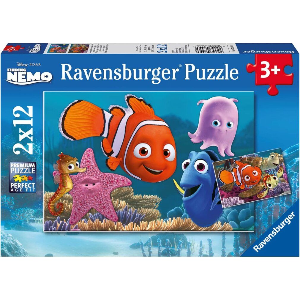 ravensburger Alla ricerca di Nemo Puzzle 2x12 pezzi