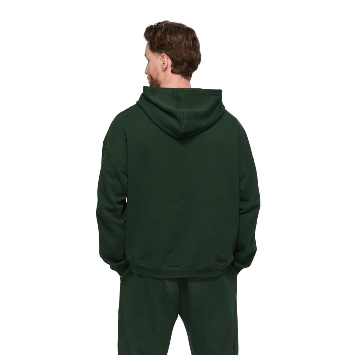 GymBeam Felpa uomo oversize Varsity Green con tasche