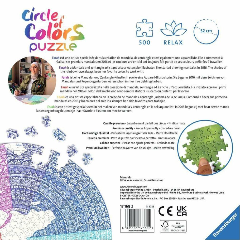 Puzzle del cerchio dei colori - Mandala, ück.