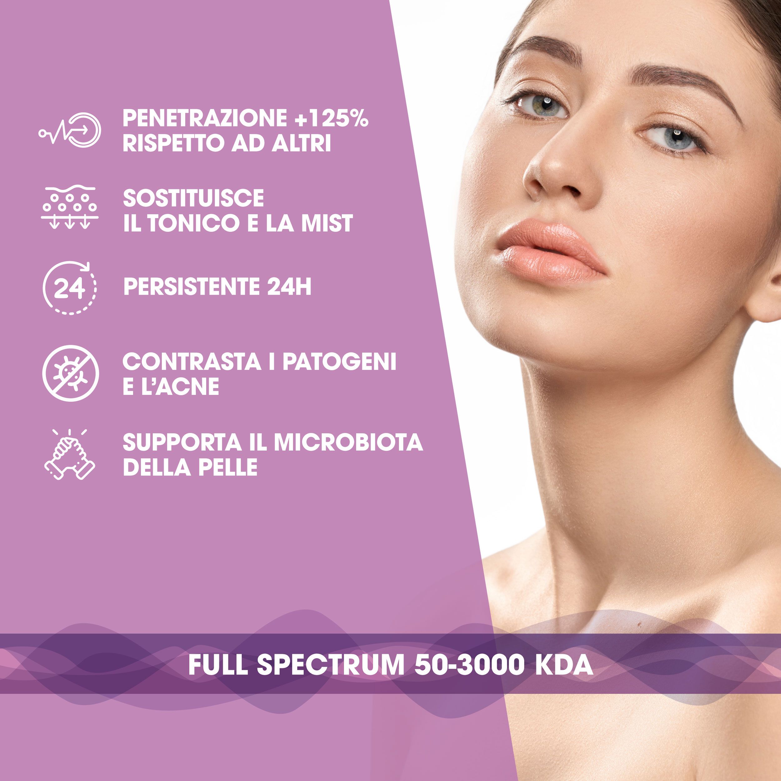 SYMBEAUTY® Hyaludea Siero Viso Acido Ialuronico, Niacinamide, Pro-Vita B5 e Complex Pro-Defence 30ml