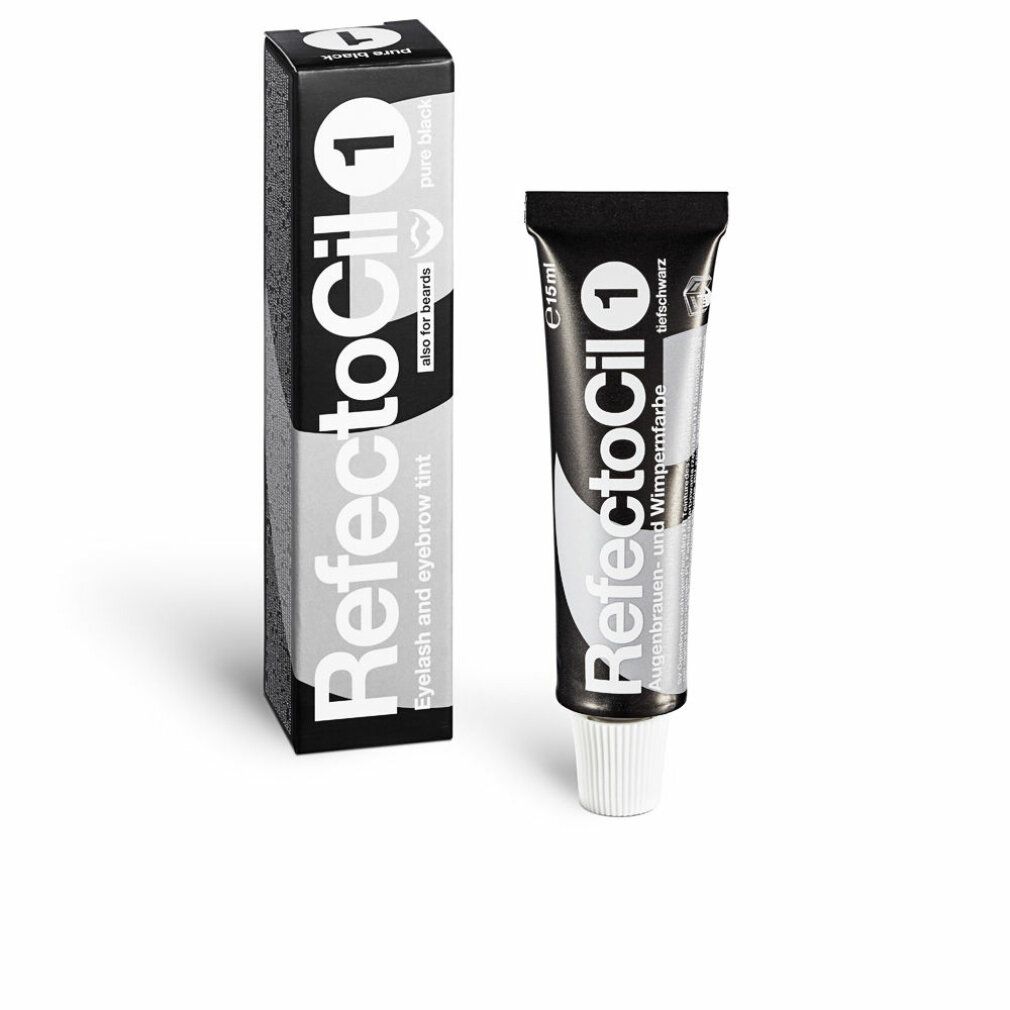 Tubo e scatola neri con nome del prodotto e scritta 'also for beards'.
