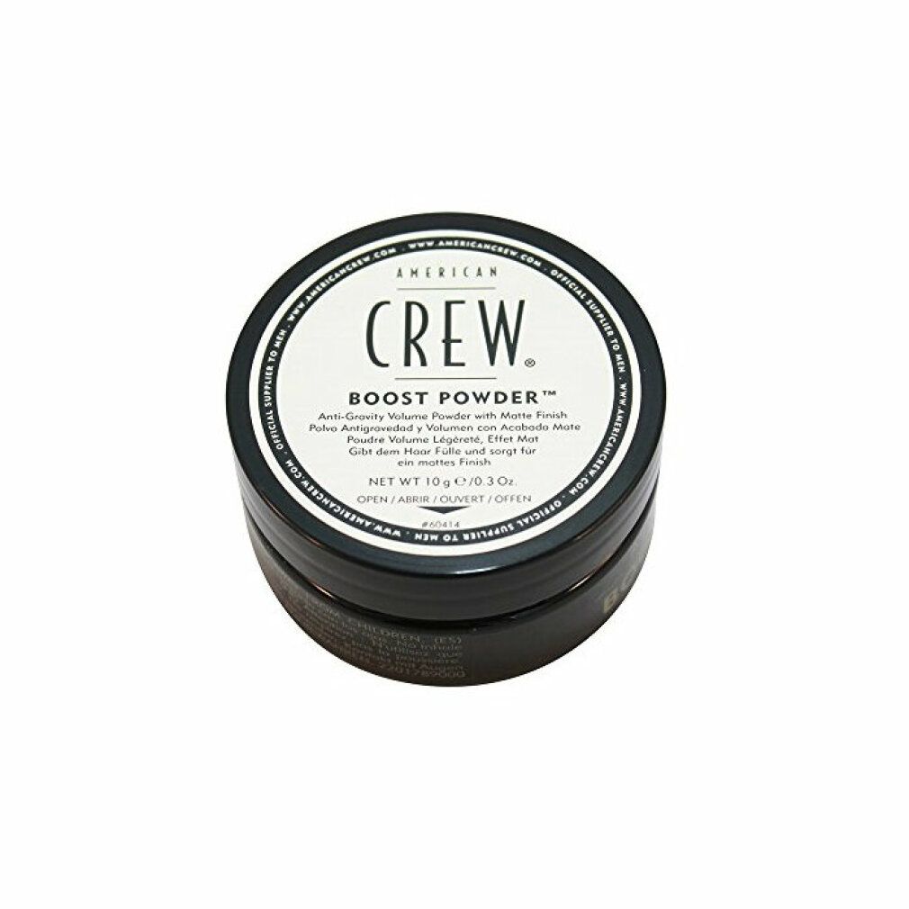 American Crew Boost Powder in barattolo nero con scritte bianche.