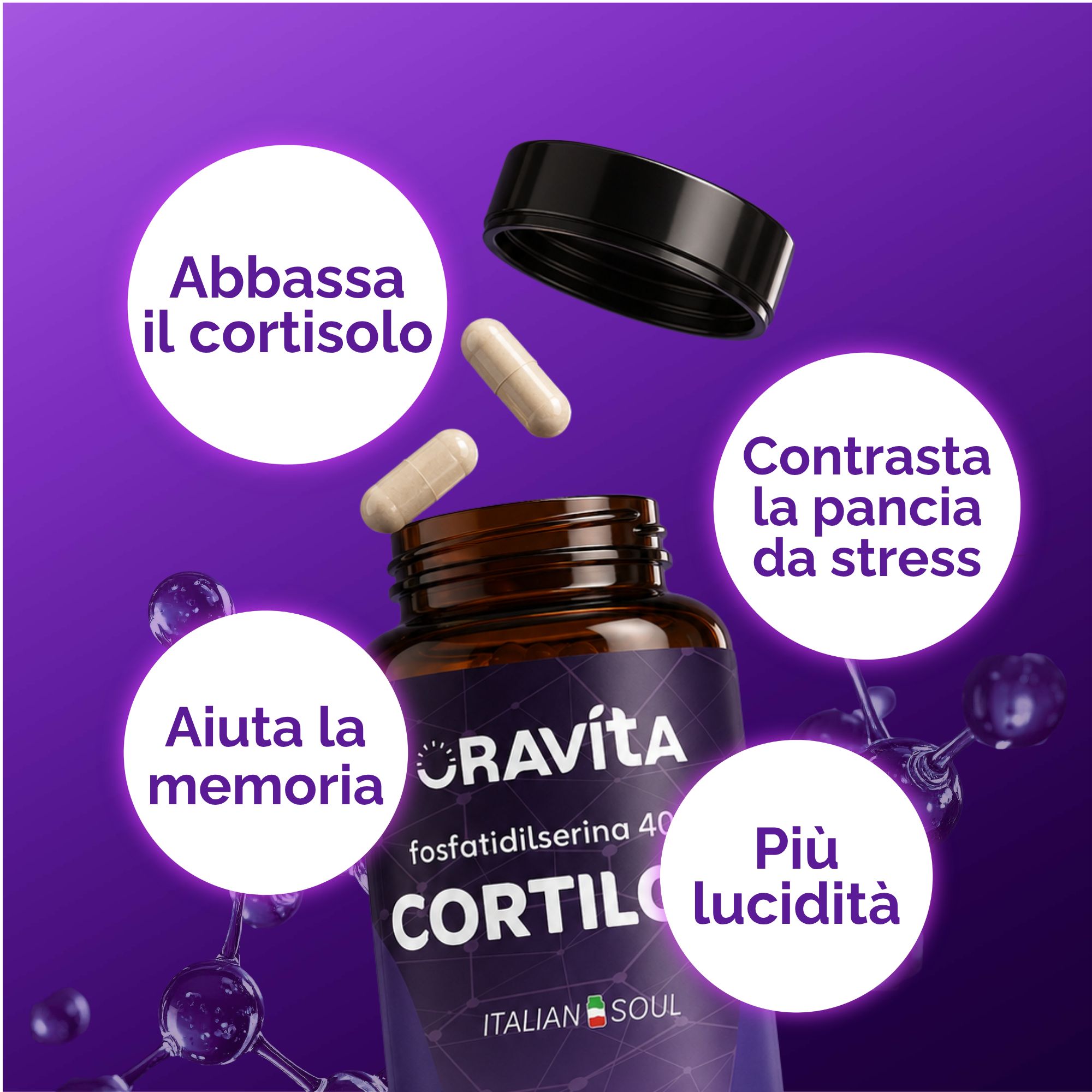 Oravita Cortilow Fosfatidilserina 400mg Cortisolo