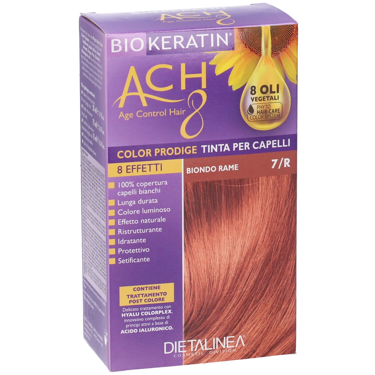 Biokeratin Ach8 Tintura per Capelli 7/R Biondo Rame 1 pz - Redcare