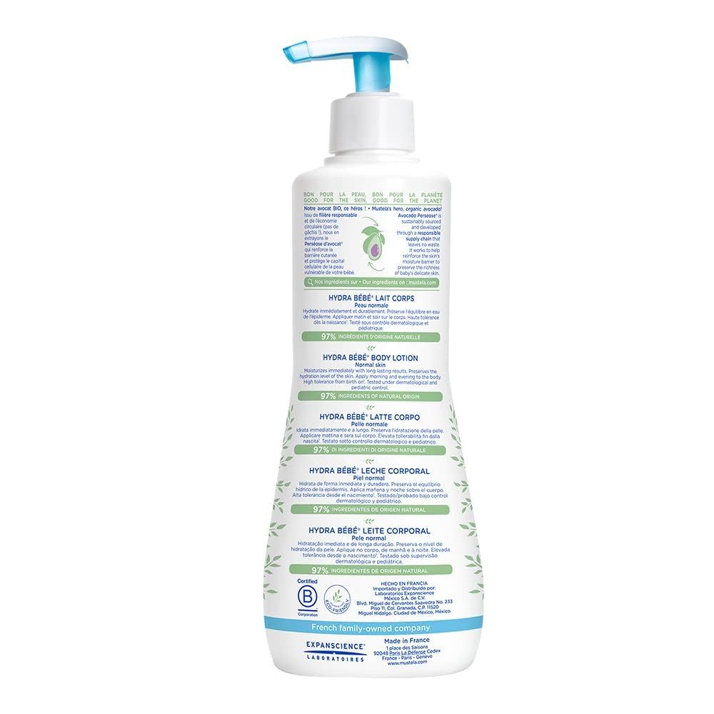 Mustela Hydra Bébé - Latte corpo per la pelle sensibile del bambino