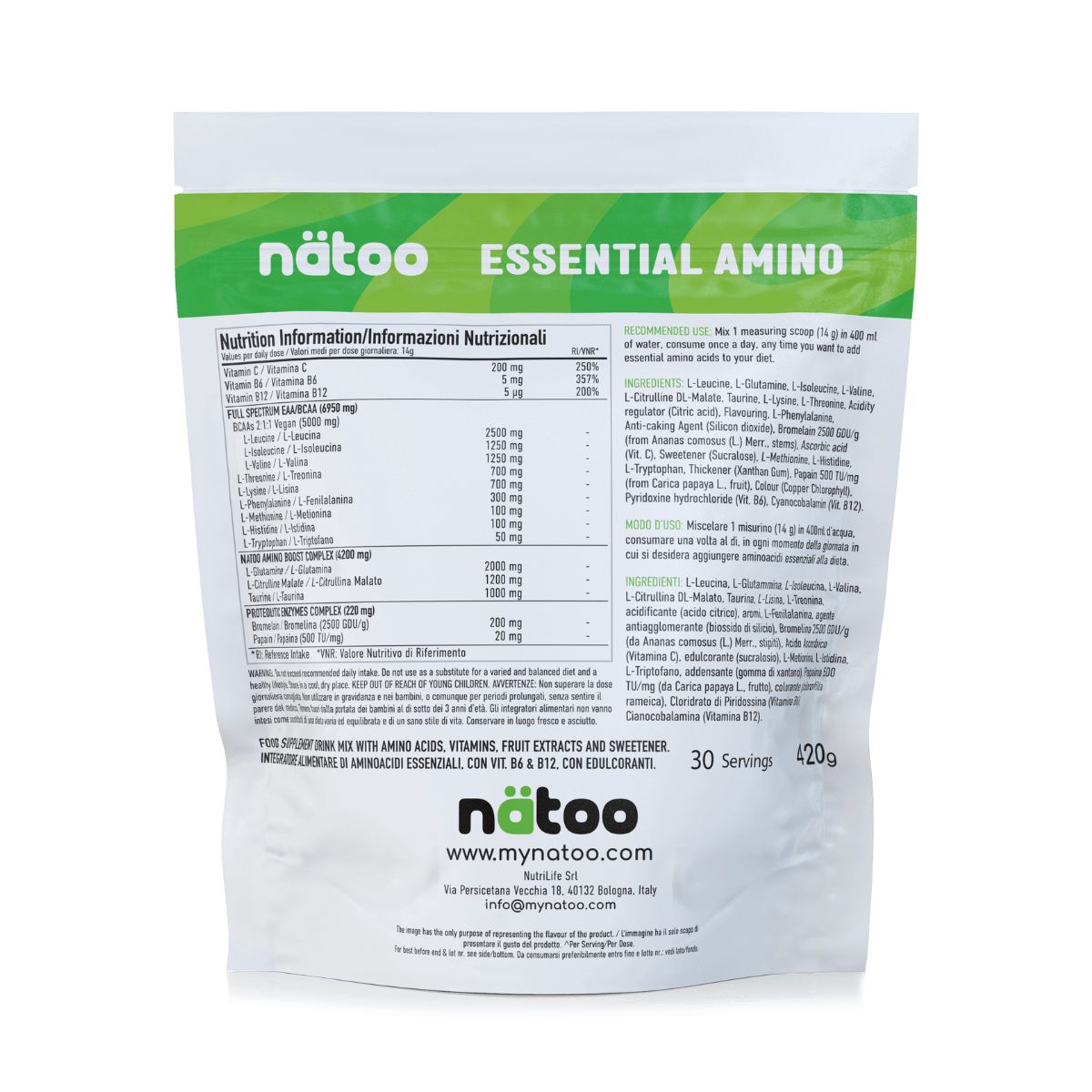 Natoo Essential Amino gusto Lemon Lime