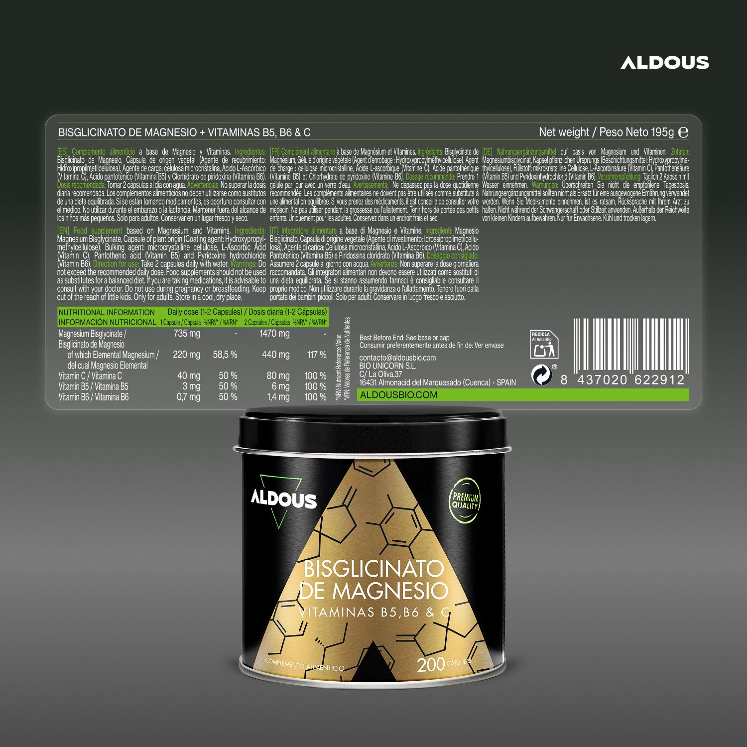 Aldous - Magnesio Bisglicinato - Ossa e Articolazioni