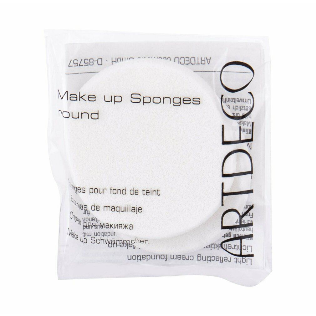 Spugna per trucco Artdeco in confezione trasparente. Stampa: Make up Sponges round.