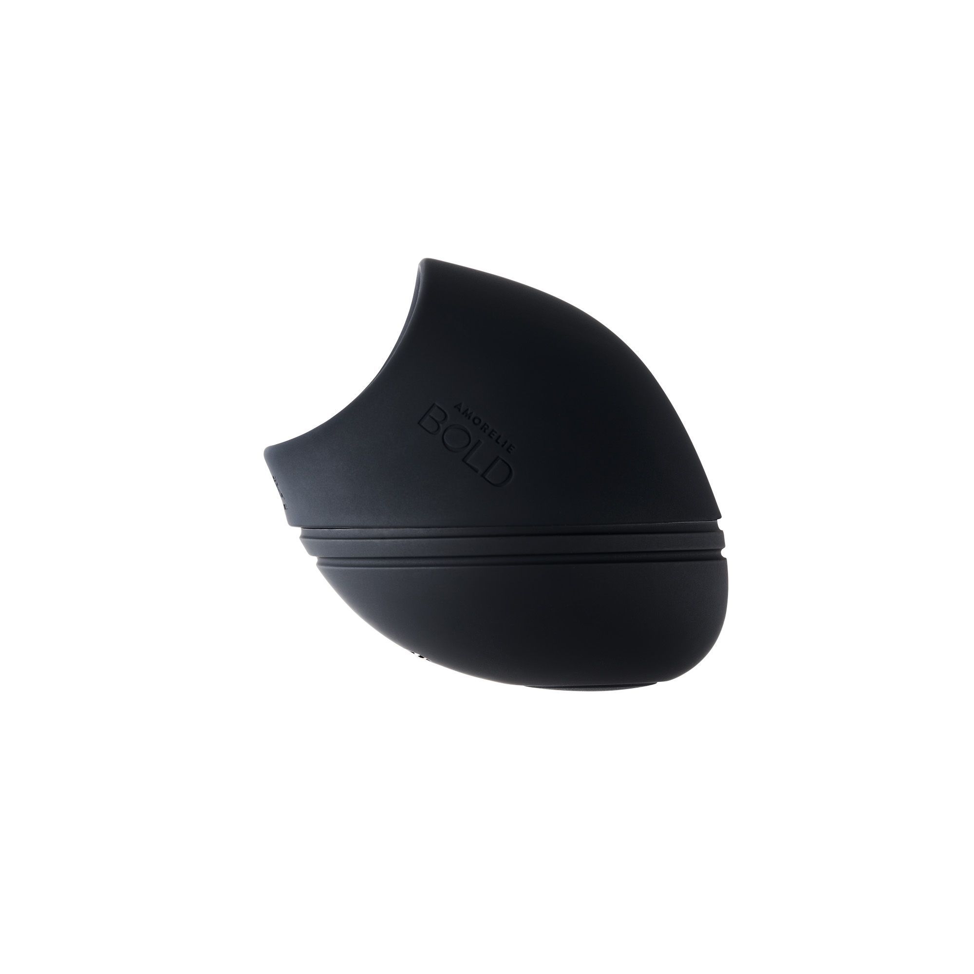 Prodotto nero dalla forma arrotondata con la scritta 'AMORELIE BOLD'.