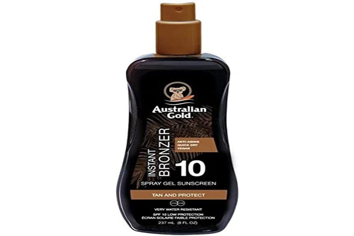 Australian Gold SPF 10 Spray Gel con Bronzer Istantaneo 237 ml