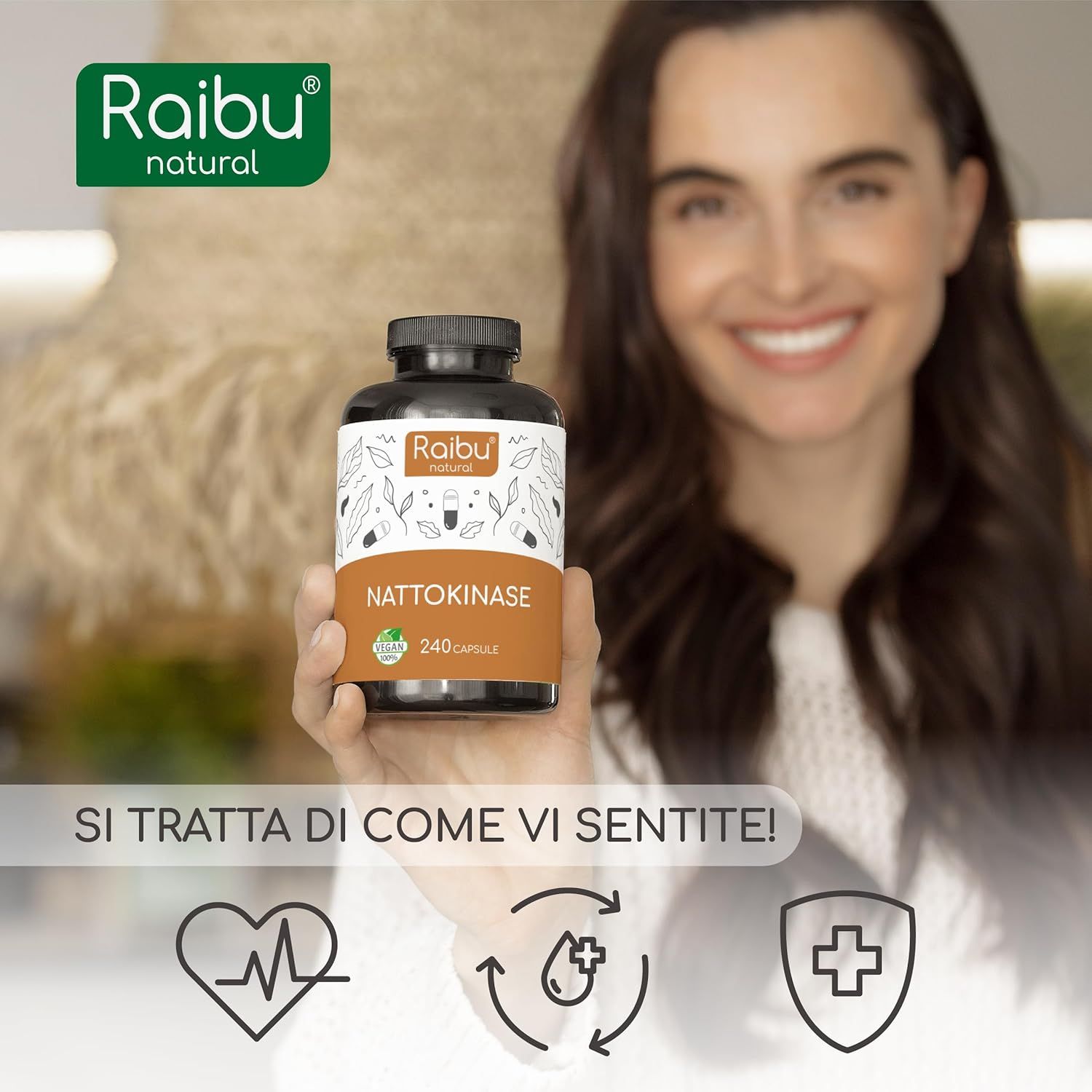 Nattokinase Capsule 100mg Alto Dosaggio - RAIBU