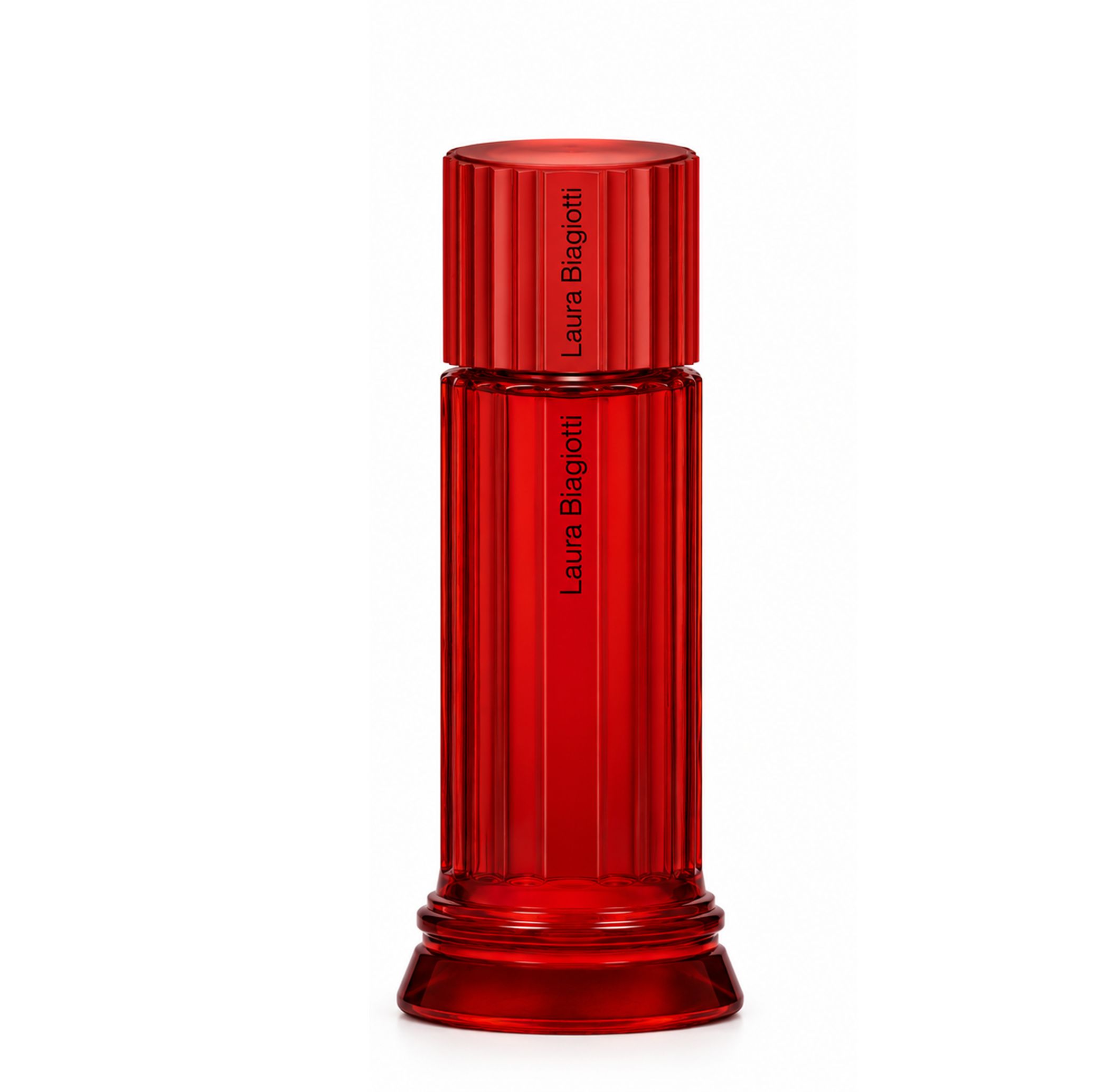 Flacone rosso Laura Biagiotti Roma Passione Eau de Toilette.