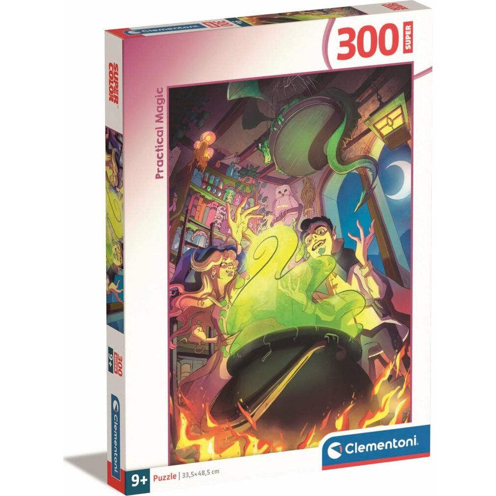 Scatola di puzzle con illustrazione di un calderone con liquido verde. Marchio e nome del prodotto visibili.