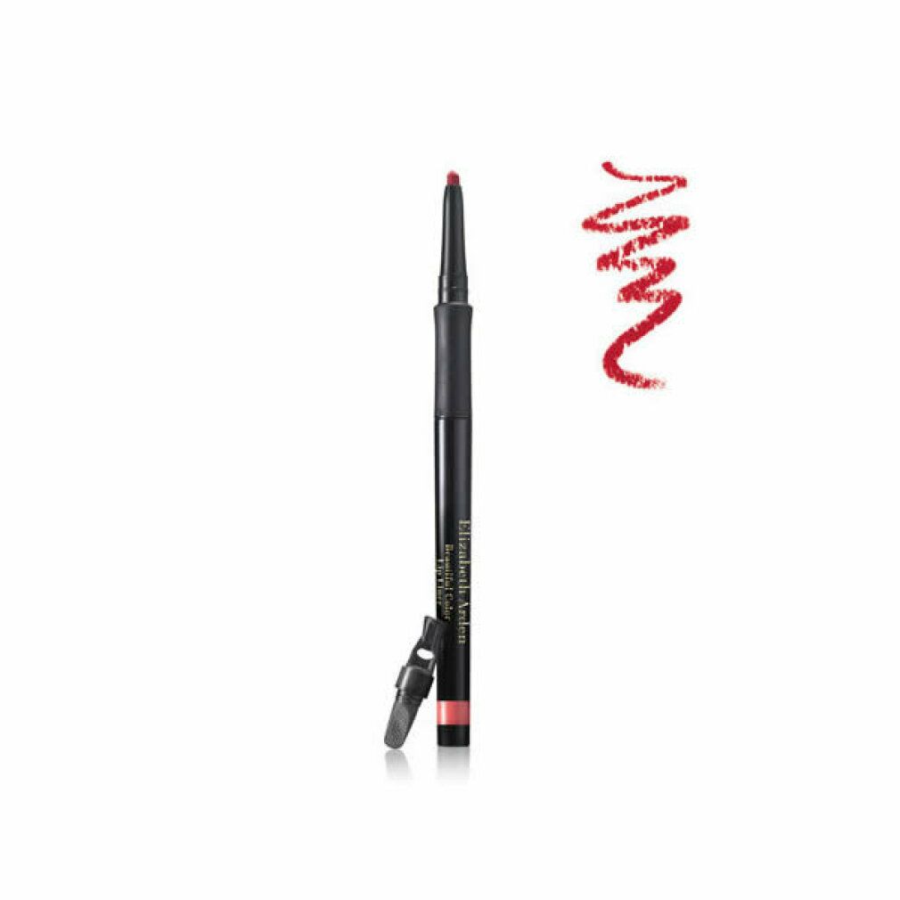 Matita labbra con traccia di colore. Matita nera con nome del prodotto. Colore: rosso.