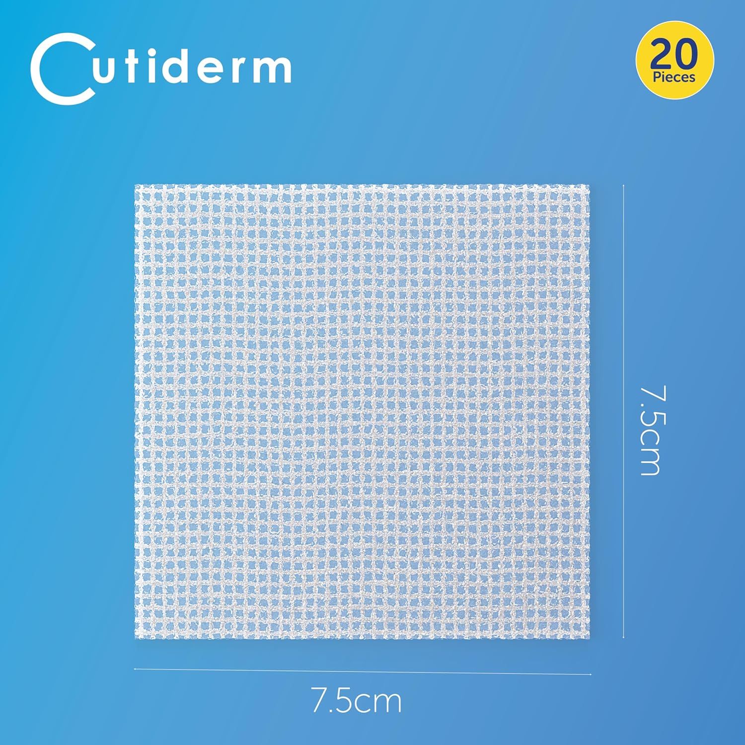 Compresse sterile in garza paraffinata 7,5 cm x 7,5 cm Cutiderm