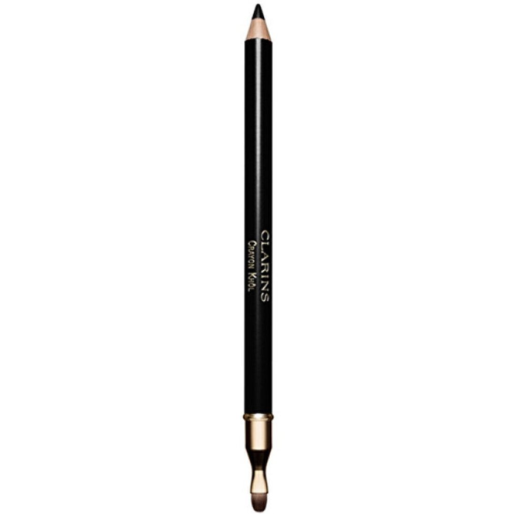 Matita occhi nera con applicatore. Clarins Crayon Khôl è visibile sulla matita.