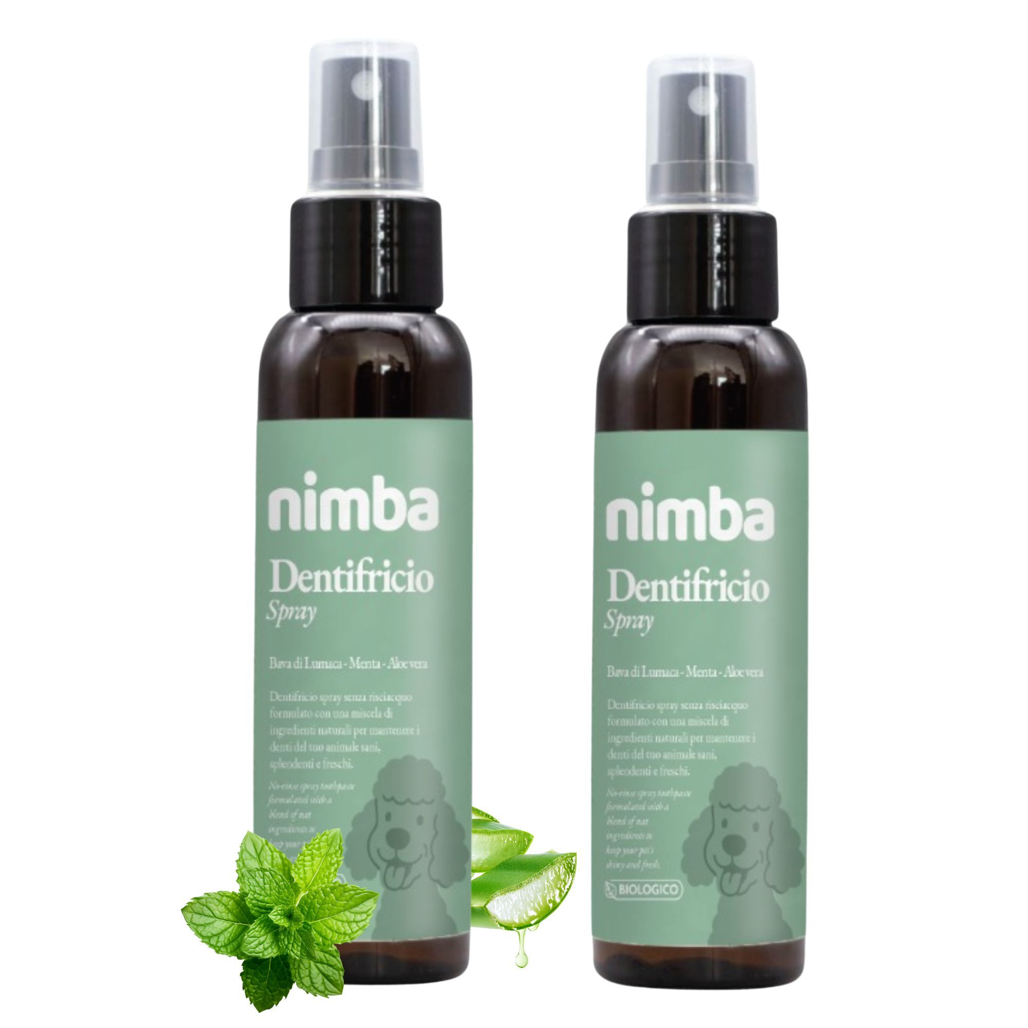 Nimba Dentifricio Spray Rinfrescante 100 ml - Confezione Doppia (x2)