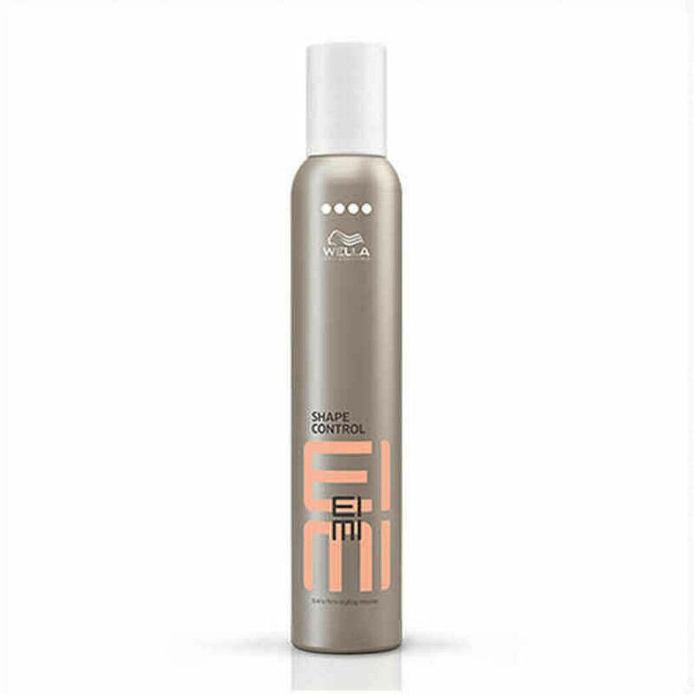 Flacone spray grigio con tappo bianco. Scritta: EIMI Shape Control. Marchio: Wella.