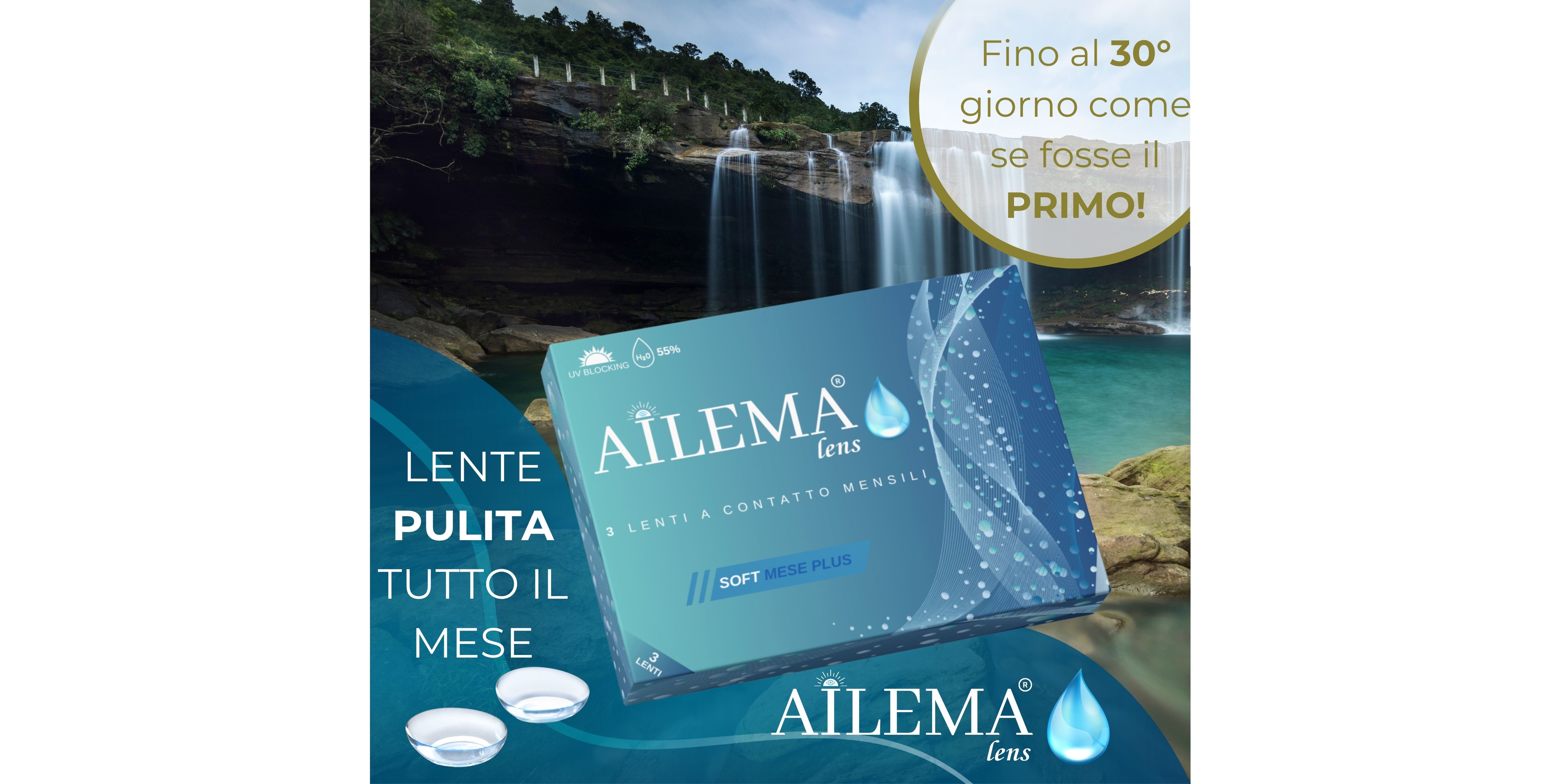 AILEMA Lenti a Contatto Mensili – x3, Alta Idratazione, Elevata Tollerabilità