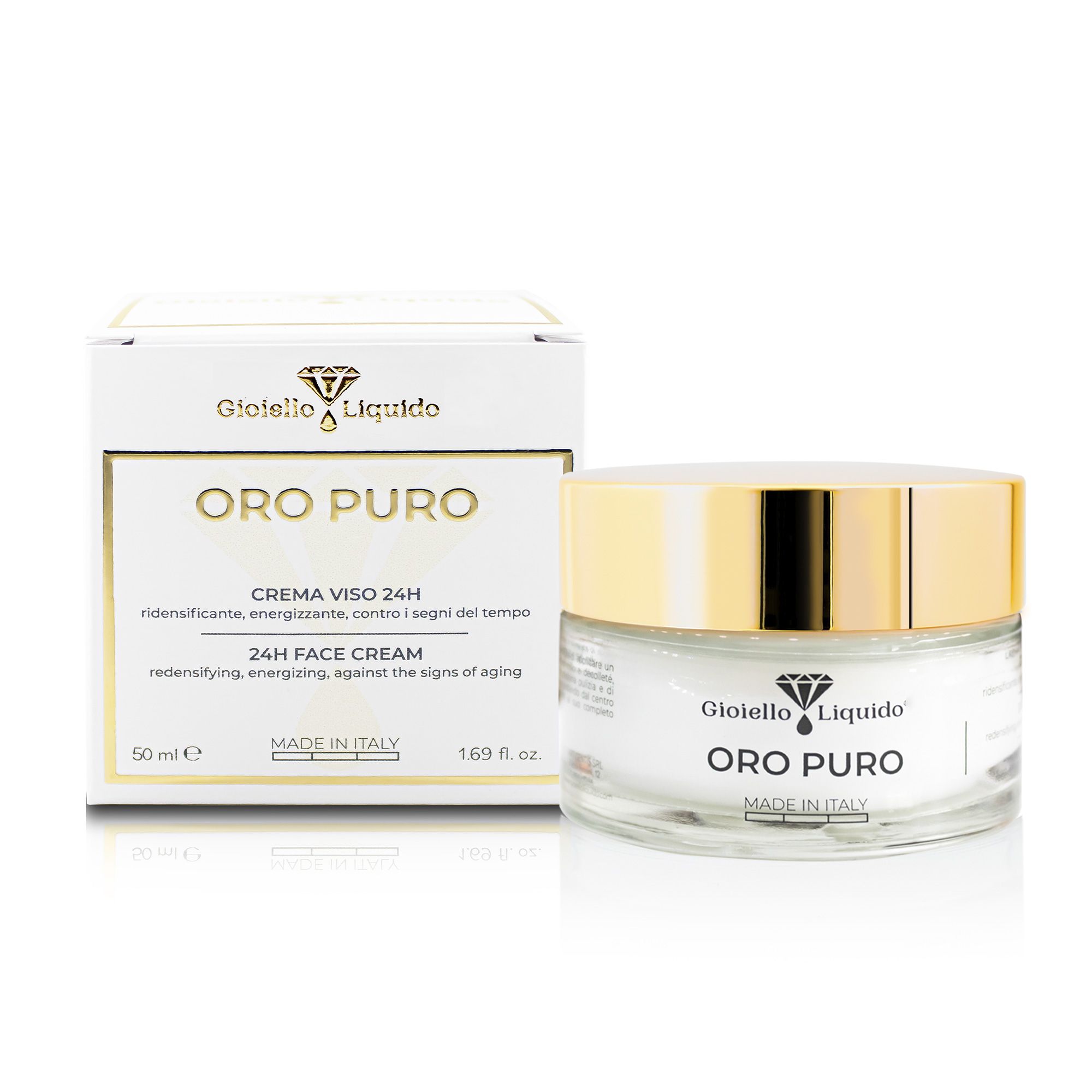 Gioiello Liquido Crema Viso 24H "Oro Puro"