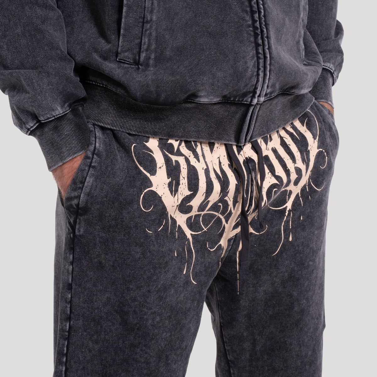 GymBeam Pantaloni sportivi uomo oversize Abyss Charcoal