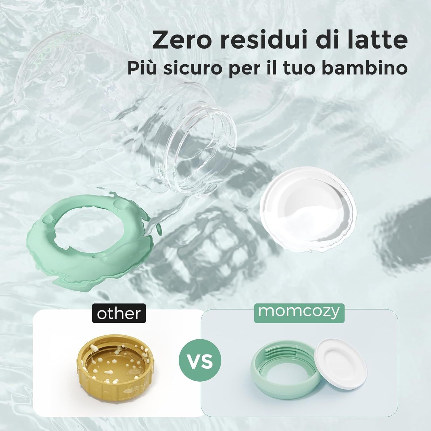 Conservazione naturale del latte materno con biberon per bambini Momcozy