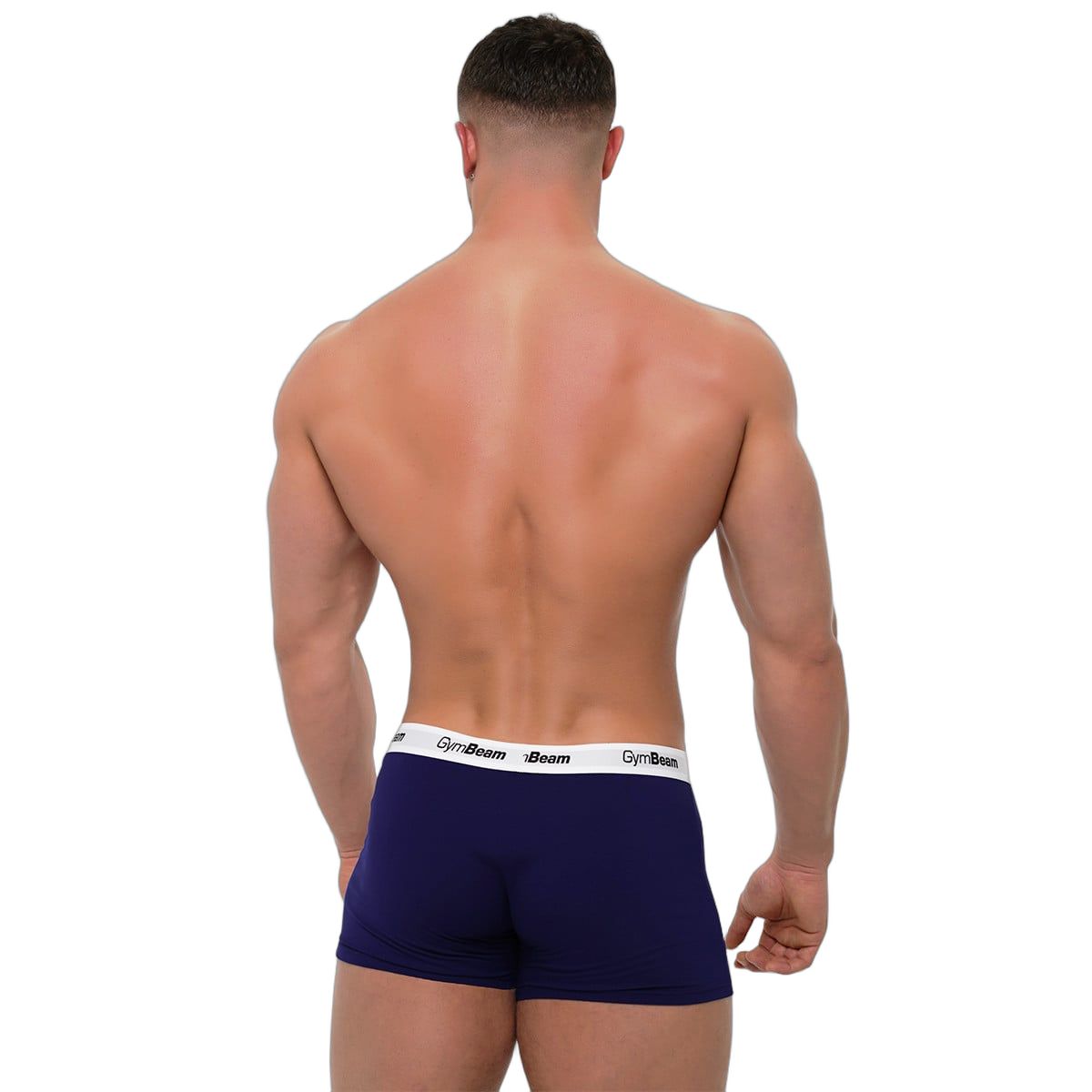 GymBeam Boxer uomo Essentials 3Pack Navy in cotone elastan