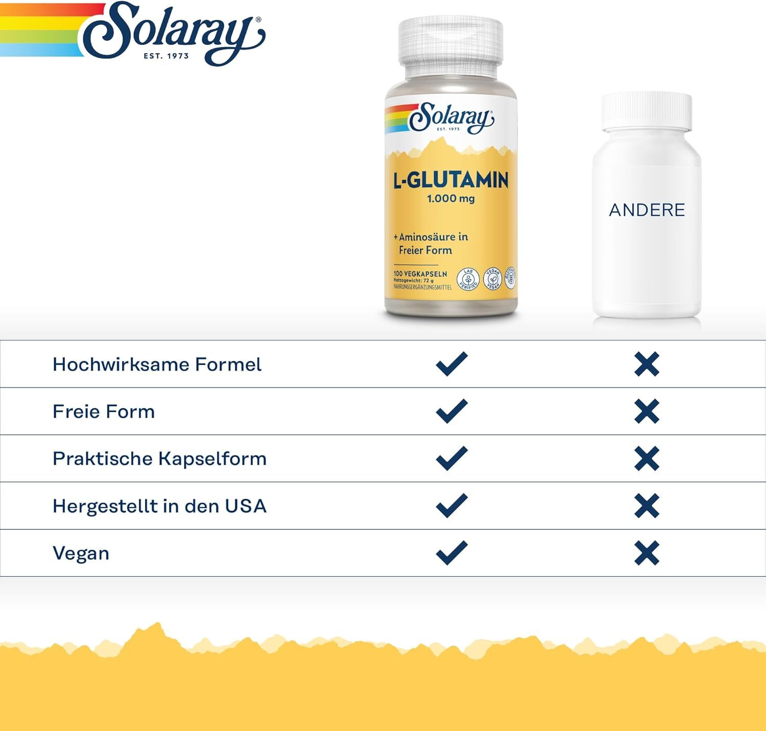 Solaray Capsule di L-Glutammina