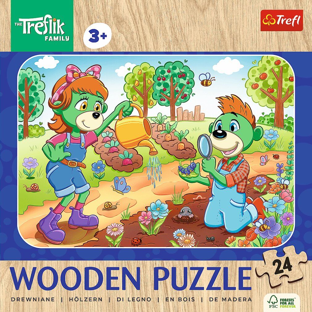 Puzzle in legno dei Treflings: Incontra la famiglia Treflik 24 pezzi