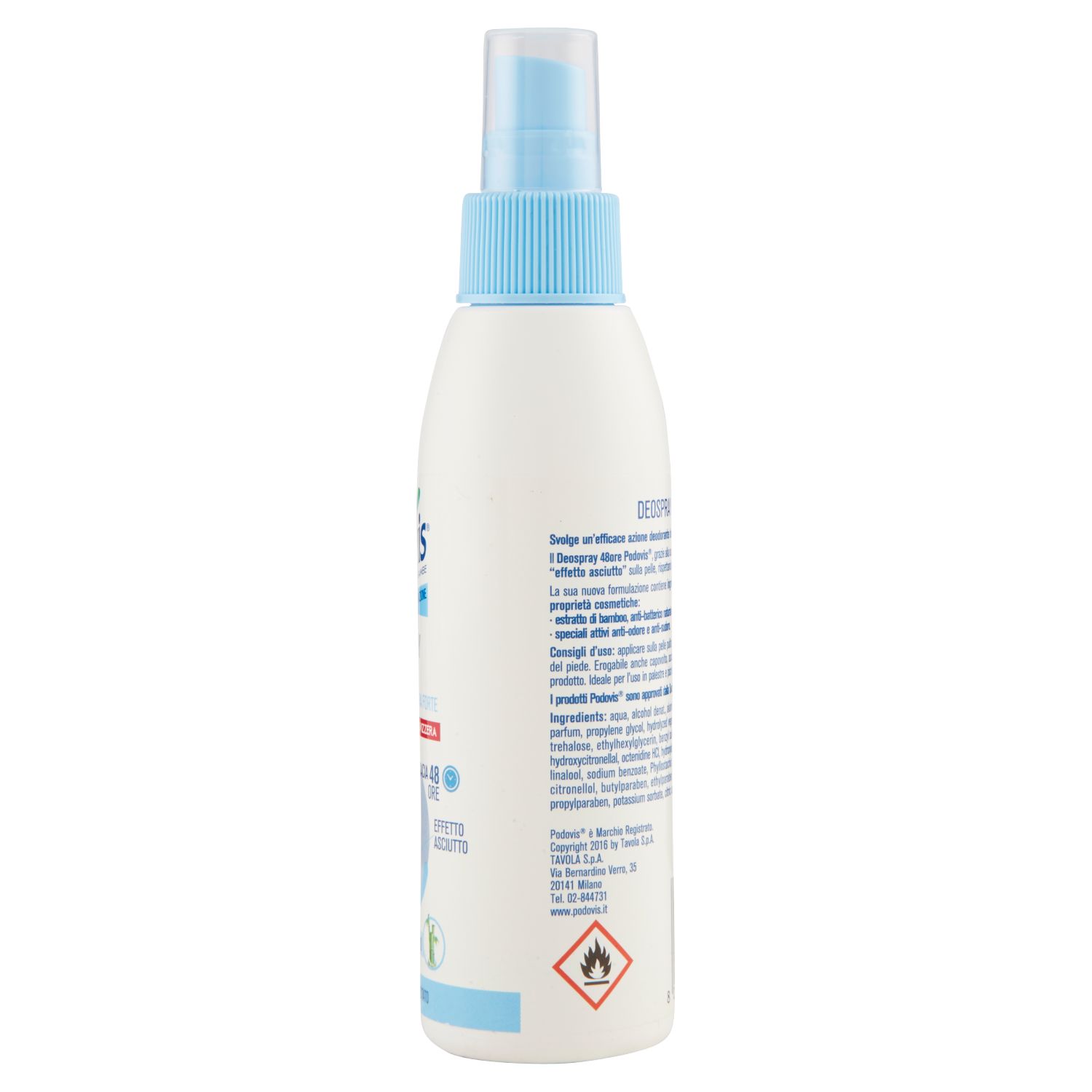 Podovis Deospray 48ore – Spray Piedi Antiodore Extra-Forte, 100 ml