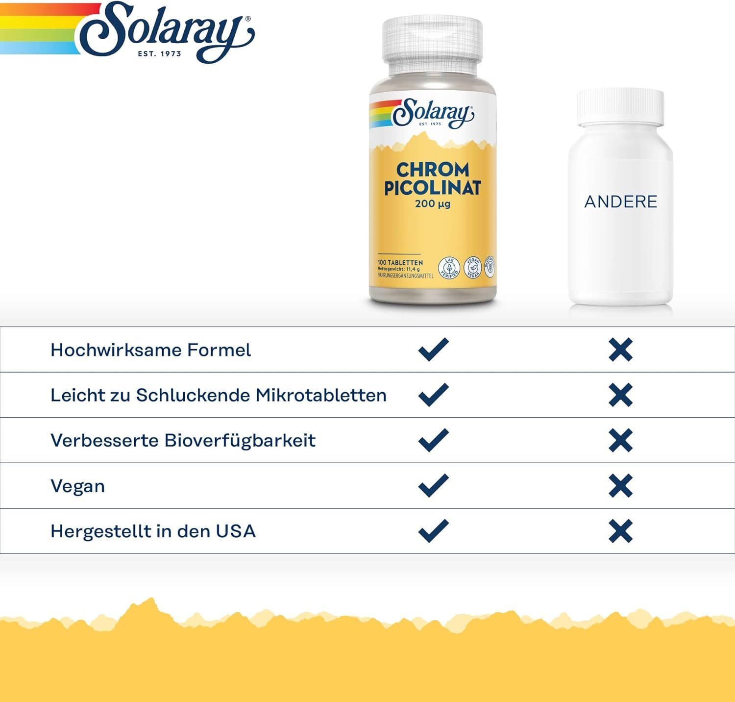 Solaray Cromo Picolinato Compresse
