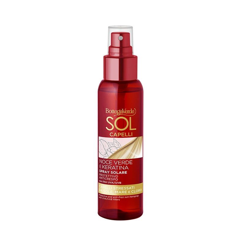 Bottega Verde Sol Capelli - Noce verde e Keratina - Spray solare
