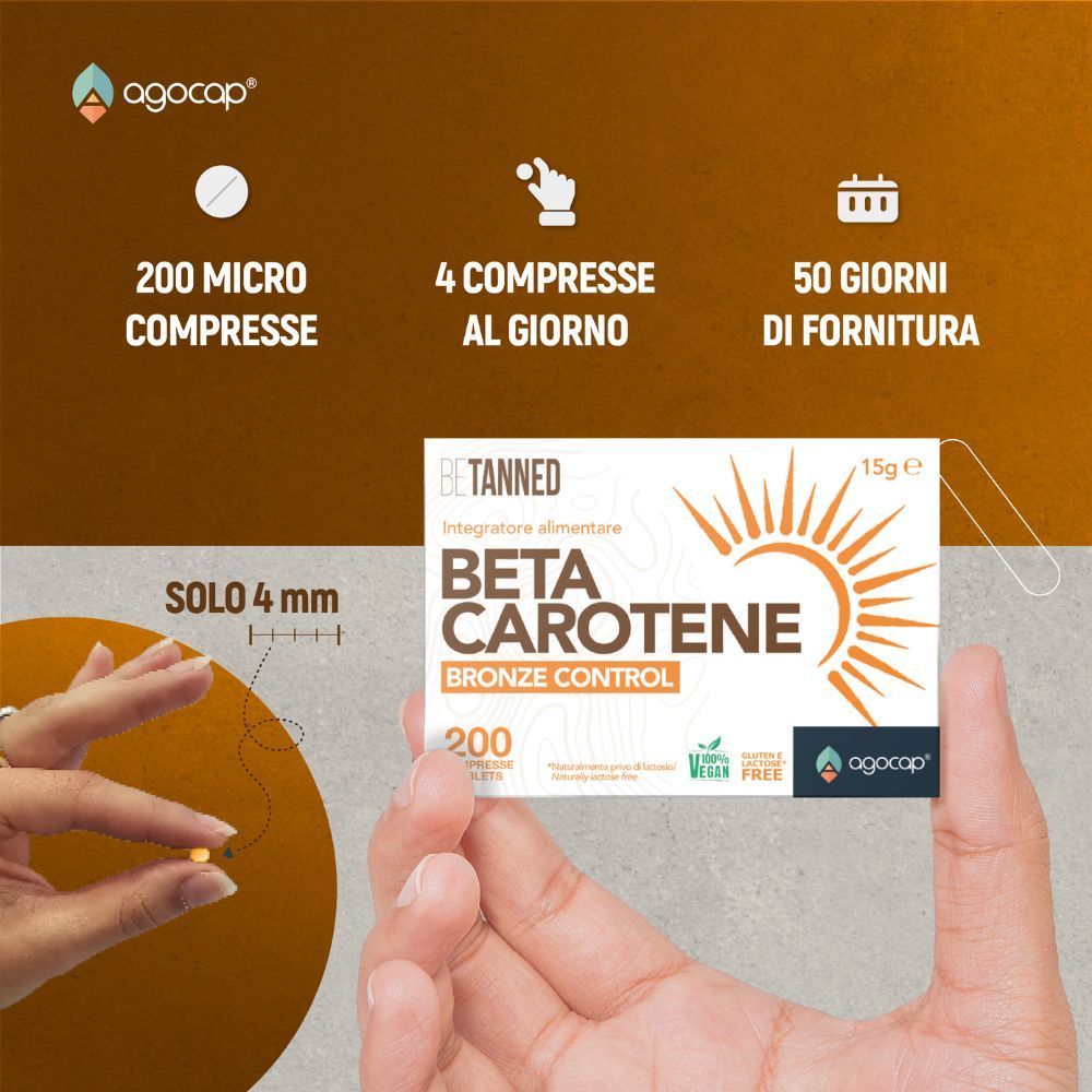Agocap – Betacarotene ad alto aosaggio per abbronzatura intensa e naturale, anche su pelli chiare