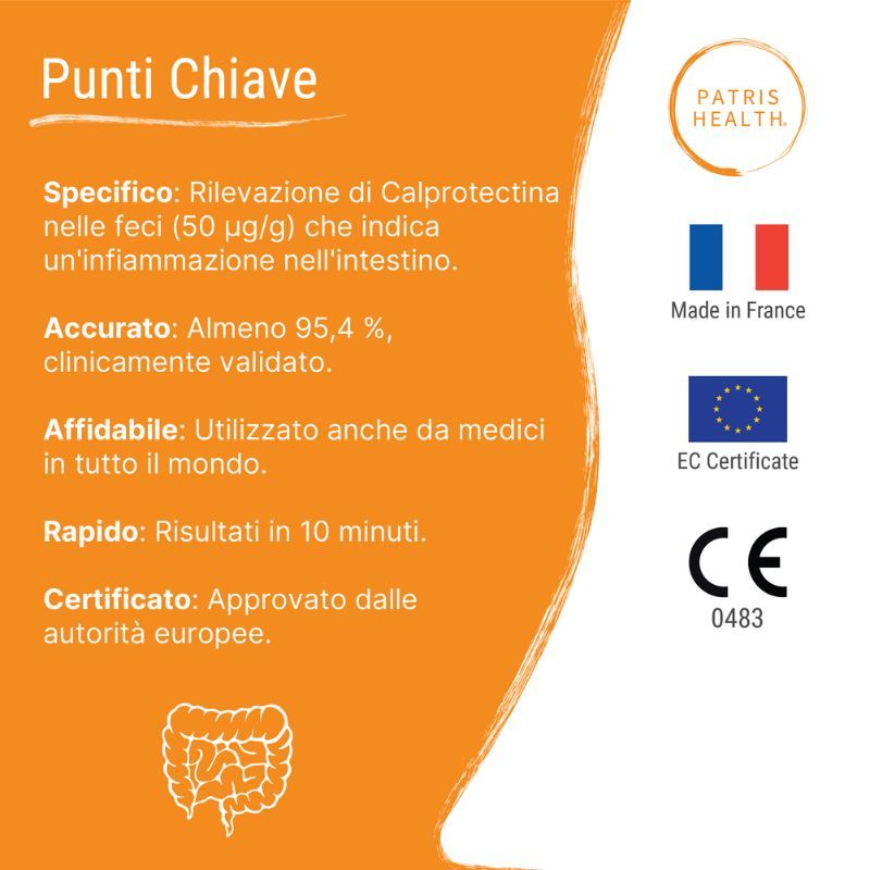 Test per la Calprotectina nelle Feci Patris Health®