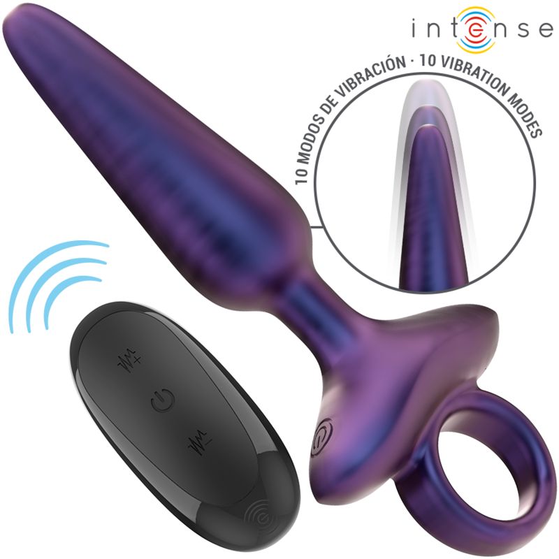 Vibratore viola con telecomando, 10 modalità di vibrazione.