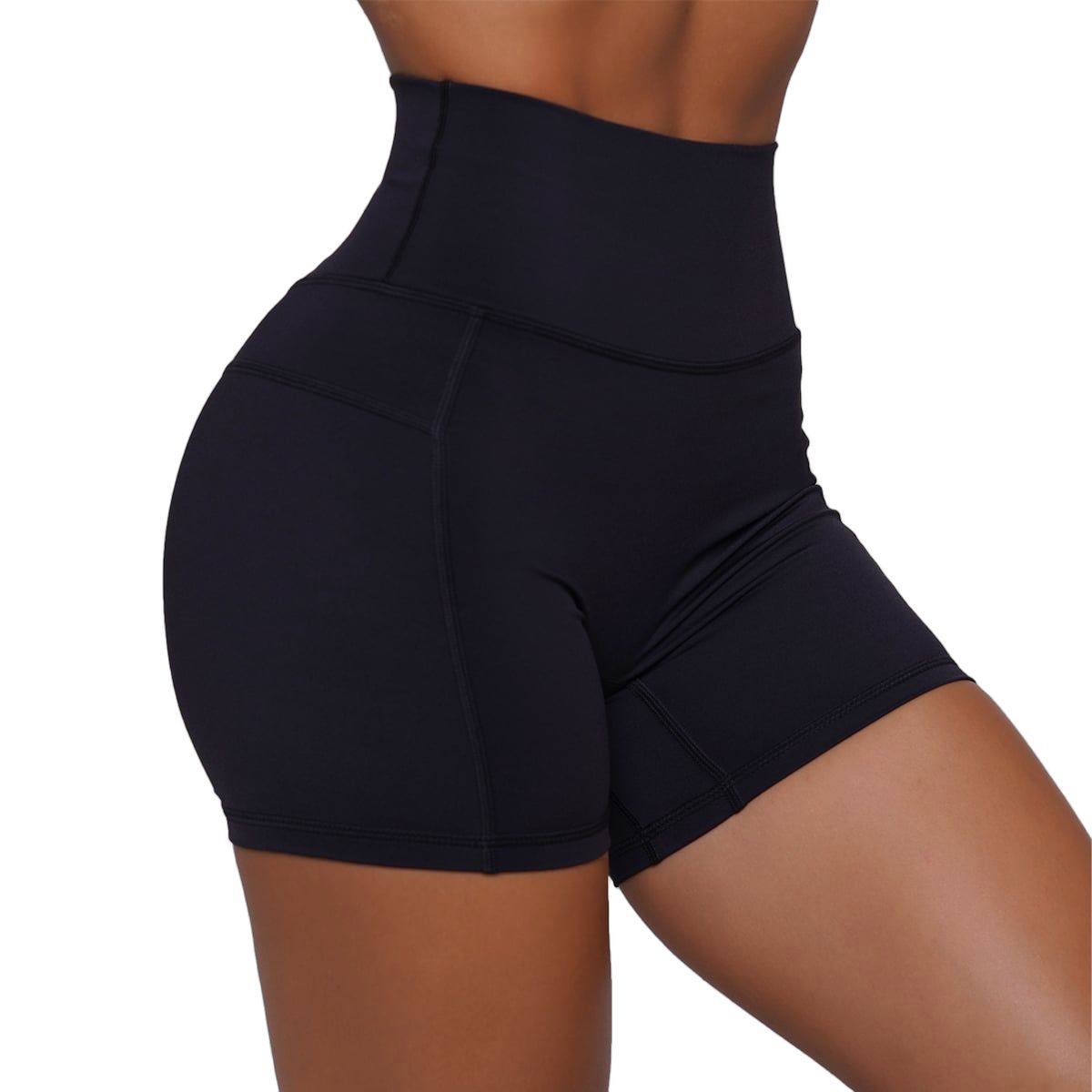 GymBeam Pantaloncini donna FIT slim a vita alta Black