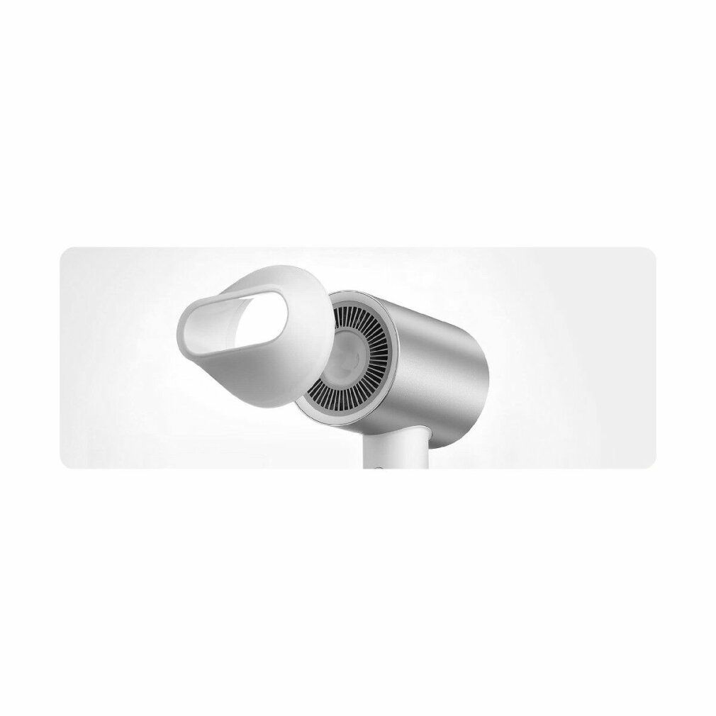 Asciugacapelli moderno bianco e argento.