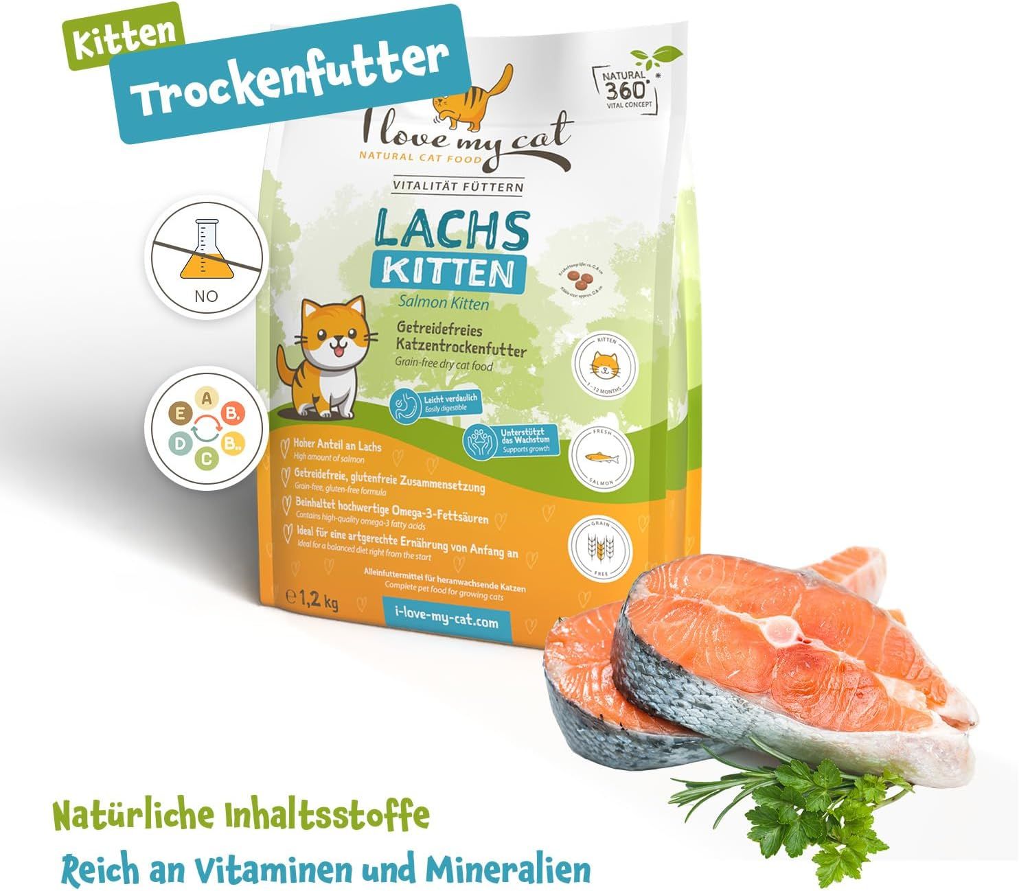 I love my cat Croccantini per gattini con salmone