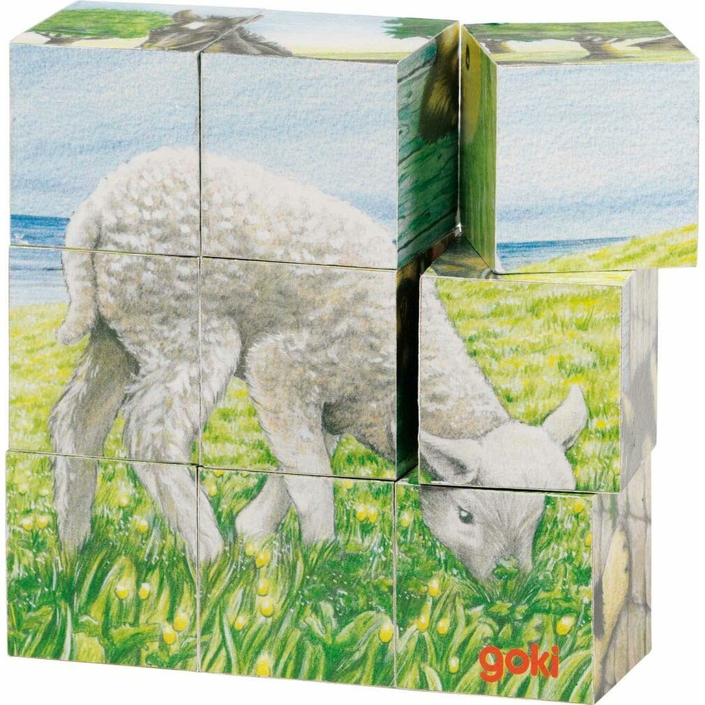 Fattoria puzzle a blocchi di legno Goki