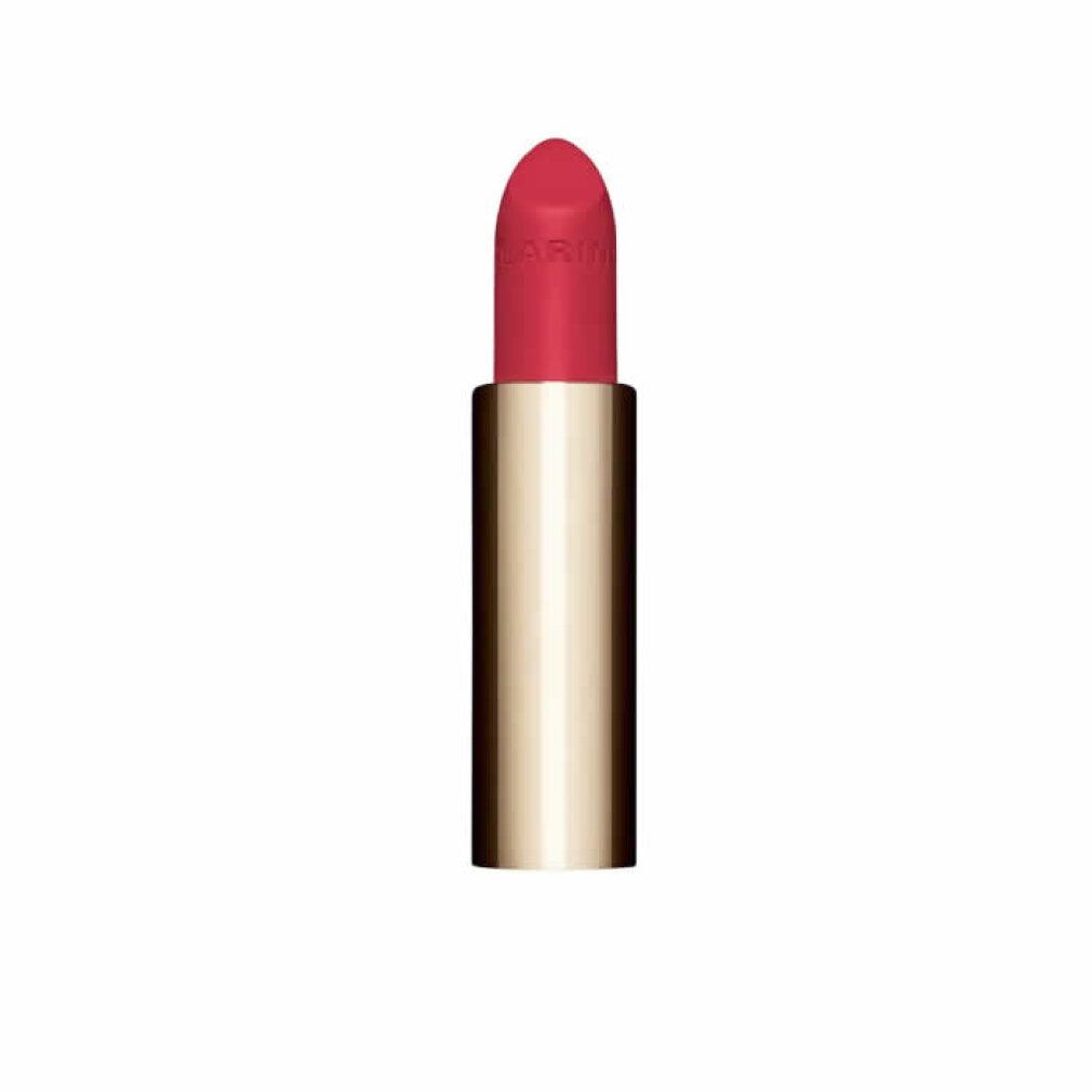 Rossetto con astuccio dorato e stick rosso. Il nome del marchio è impresso sullo stick.