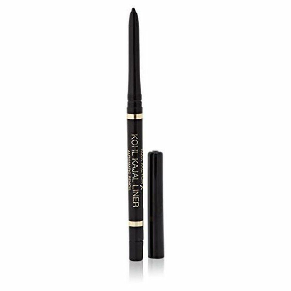 Matita kajal nera con cappuccio aperto. Nome prodotto: Max Factor Khol Kajal Liner.