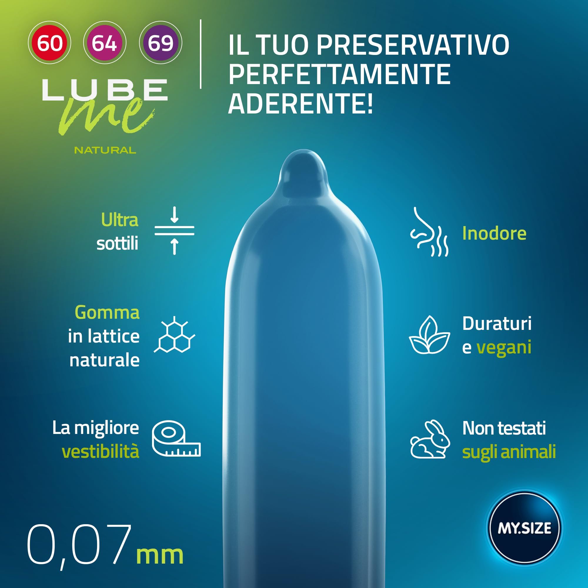 MY.SIZE Preservativo + Gel Lubrificante Set Lube Me Natural