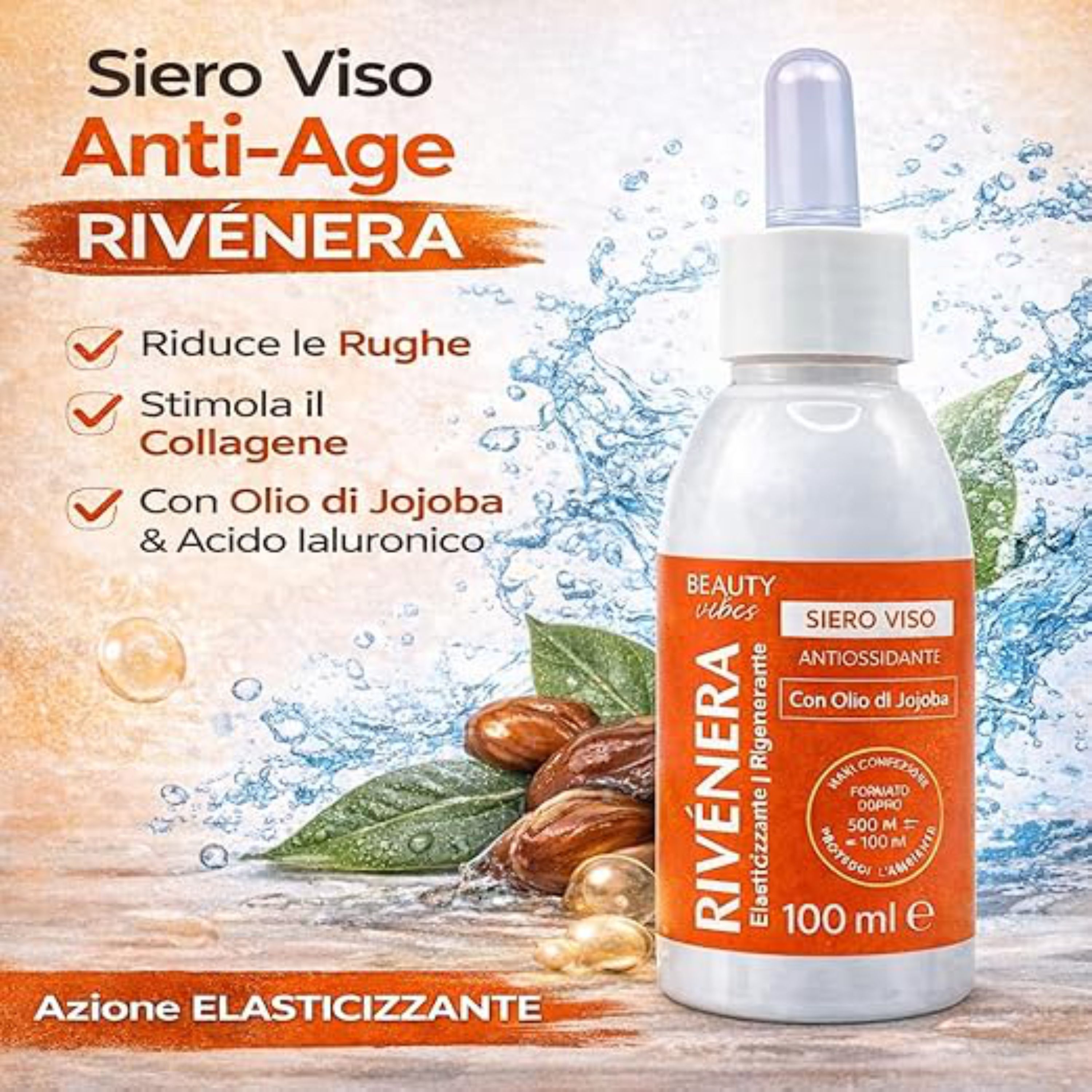Aloha Labs Crema Viso Antiage Curcuma + Siero Viso Rivenera con Olio di Jojoba