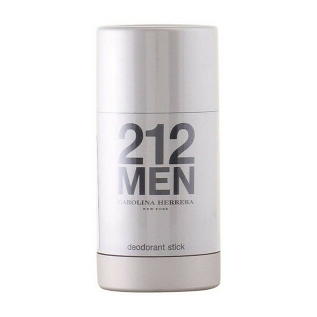 Stick deodorante cilindrico. Confezione bianca con scritta nera: 212 MEN, deodorant stick.
