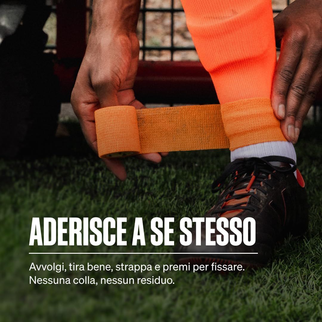 SPORTTAPE Bendaggio Autoadesivo - 5 cm x 4,5 m Arancione