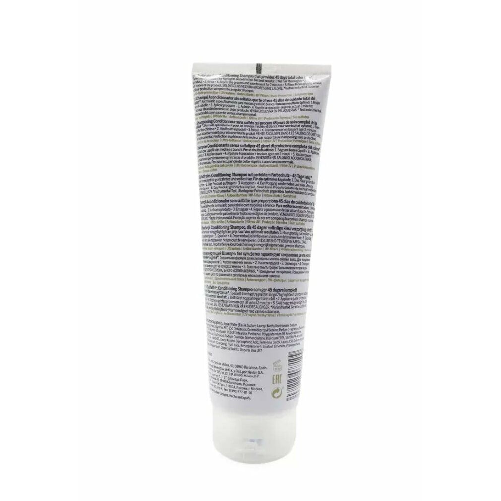 Retro di un tubo bianco con testo. Contiene informazioni sul prodotto e ingredienti.