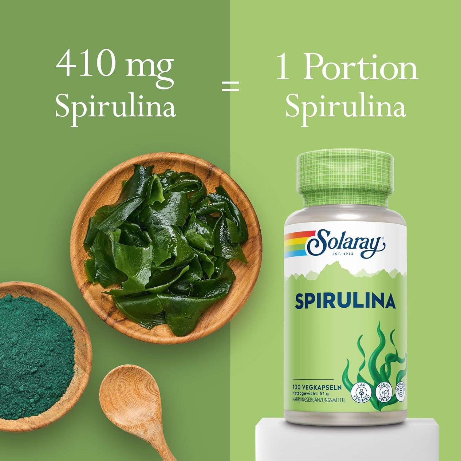 Solaray Capsule di Alga Spirulina