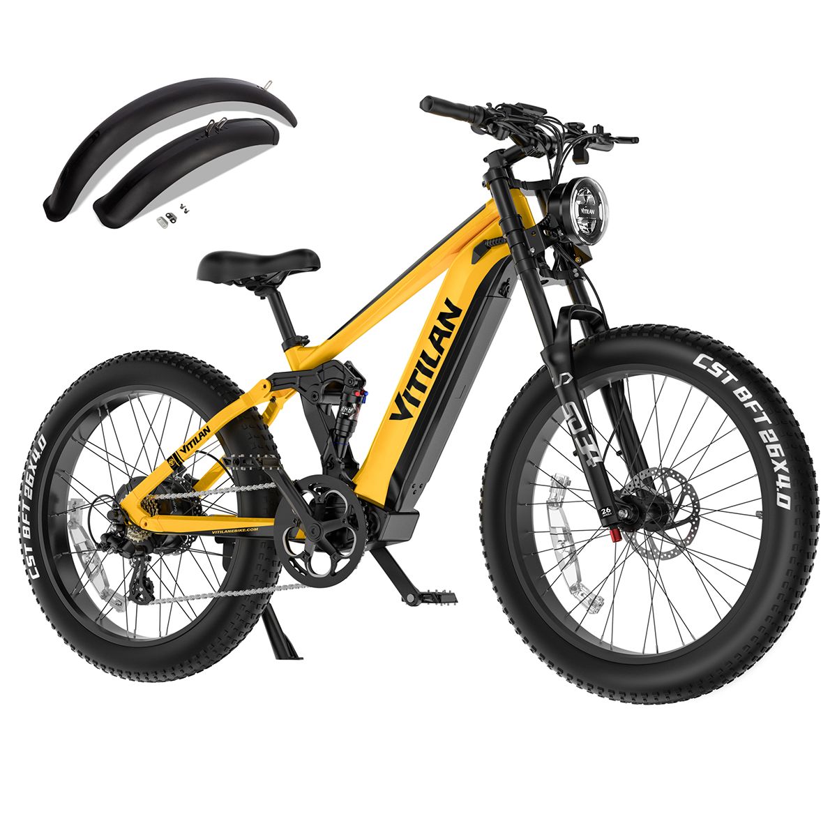 Mountain bike elettrica VITILAN T7 Pro 26'' Batteria 52V 20AH