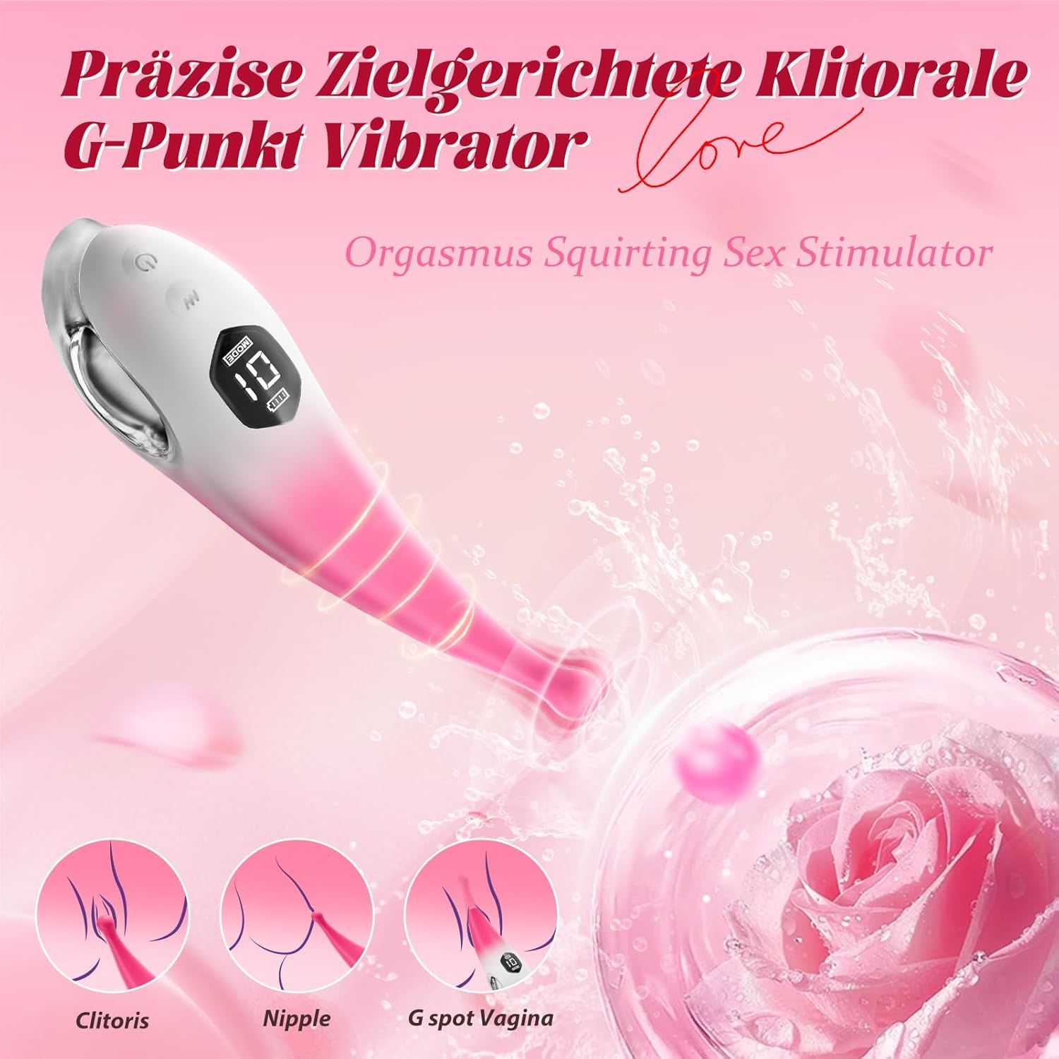 rinofans vibratore clitorideo, dispositivo intimo