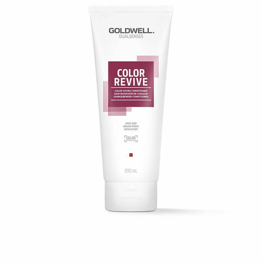 Tubo bianco Goldwell Dualsenses Color Revive. Scritta: COLOR REVIVE, Color-Giving Conditioner. 200 ml.